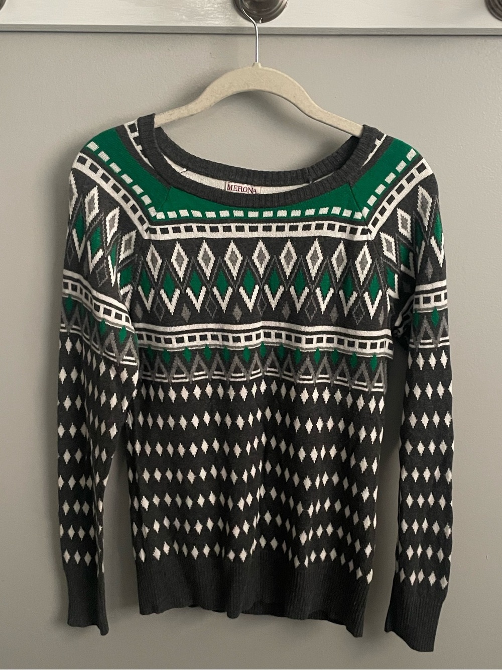 Vintage Merona diamond patterned sweater